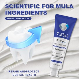 Hydroxyapatite Toothpaste Without Fluoride Hydroxyapatite Toothpaste Hydroxyapatite Toothpaste with Hydroxyapatite for Enamel Protection Teeth Strengthening Gentle Mint Fresh Breath (120 g)