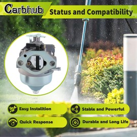 Carbhub 16100-Z0Y-853 Carburetor for Honda GCV190LA N5AP BHH G5AP G5B G5BR N5AV N5B N5BR N5RB S3C S3L SBA SBH SBL Engines with Air Fuel Filter 16100-Z0Y-853 Carb for Honda GCV190LA