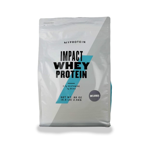 Myprotein® Impact Whey Protein Powder, Unflavored, 5.5 Lb (100 Servings)