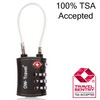 OW-Travel Cable Lock 3 Digit Combination Lock Suitcase Lock Padlock