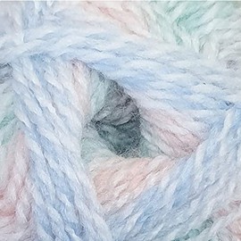 James Brett Baby Marble DK Knitting Yarn Double Knit Wool 100g Ball (Blue Green Pink - BM45)