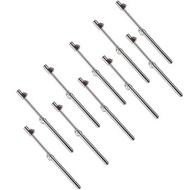 CZC AUTO Tire Pressure Gauge Heavy Duty Straight-on Foot Dual Head Chucks Auto Service Gage Air Gauge 10-150PSI 100-1000KPa for Truck Car RV Van (10 Packs, Silver)