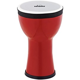 Nino Percussion Elements Mini Djembe - Kleines Musikinstrument für Kinder ab 3 Jahren - Durchmesser 6 Zoll - Kunststoff, Rot (NINO-EMDJ-FE)