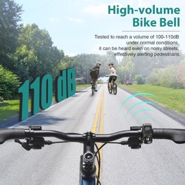 Topcrown Bike Bell, Aluminum Alloy Bicycle Bells for Adults Kids Max 110 dB, Bike Horn Fit 22.2-31.8 mm Handlebar for Mountain Road Bike Scooter Ebike (Amber)