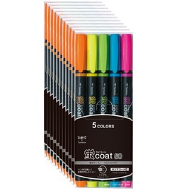 Tombow WA-SC5C-10P Highlighter, Firefly Coat 80, Single Type, 5 Colors, 10 Pieces