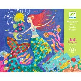 Djeco The Mermaid's Song Sticker and Jewel Mosaic Craft Kit