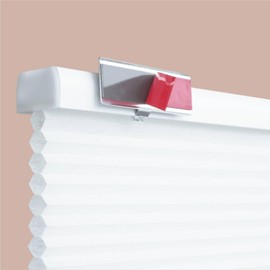 REGAL estate QuickInsta PeelMount No Drill No Tools Cordless 1" Light Filtering Cellular Shade, 18" W x 42" H, White