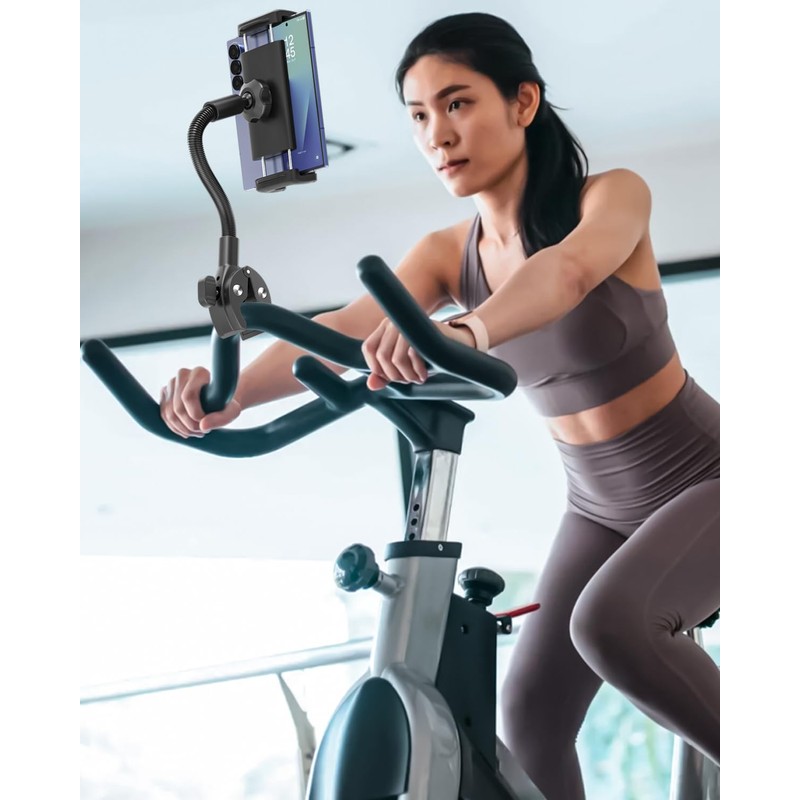 Dosvsi Z Fold Exercise Bike Holder, Metal Gooseneck - Spin