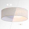 CALOKES 13" Fabric Flush Mount Ceiling Light, 24W 3000K LED