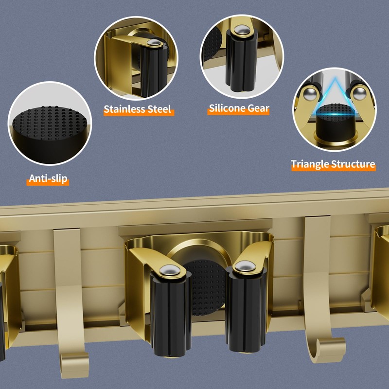 reliahom Broom Holder Wall Mount Mop and Broom Hanger Wall