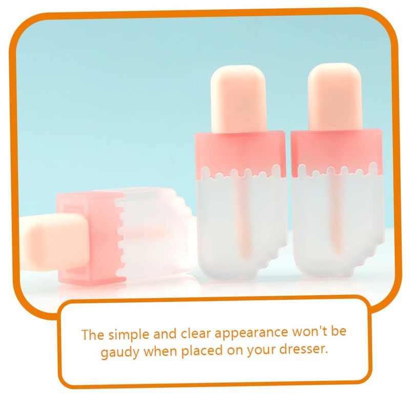 ORFOFE 10pcs Round Lip Gloss Tubes Refillable Mini Empty Lip