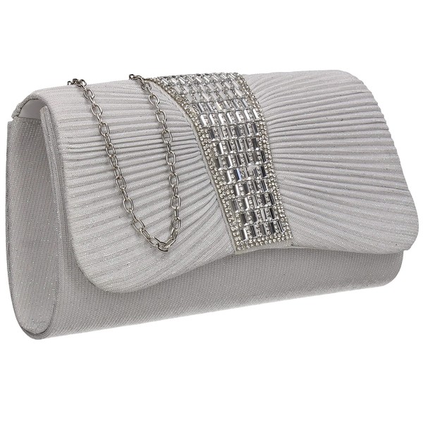 SwankySwans Women's Julie Clutch Bag, White