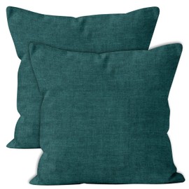 Encasa Chenille Cushion Covers Set of 2 | Rust Orange - (16"x16") (40x40 cm) | Decorative Accent Square Throw Pillow Cases For Couch, Home Decor, Sofa