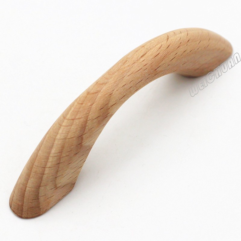 WEICHUAN 10PCS Unfinished Wood Pulls Handles - Kitchen Cabinets Furniture