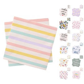 ANDINUS Set mit 40 Papierservietten, 33 x 33 cm, dekoriert, lustige und farbenfrohe Designs für Partys, Geburtstage, Veranstaltungen, Büro und den täglichen Gebrauch (Linien)