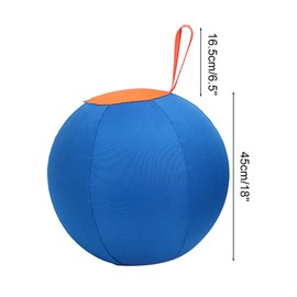 MiOYOOW Dog Herding Ball, 18" Horse Ball Toy Self Entertaining Pet Training Ball with Handle for Dogs Horses (Not for Aggressive Chewers)