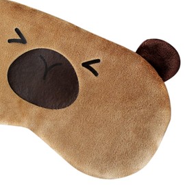 Ulife Mall Cute Water Pig Children's Sleeping Mask, Funny Soft Fluffy Cartoon Capybara Eye Mask, Plush Strawberry Silk Blindfold for Girls, Boys, Women, Men, Party & Travel