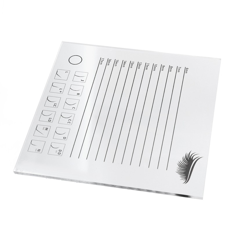 20x20cm Eyelash Extension Plastic Tray Clear Scale Transparency Eyelash Extension