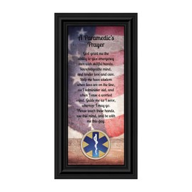 Crossroads Home Décor Prayer for The Paramedic Framed Poem, First Responders Gift, EMS, EMT, Gift for a Paramedic and Emergency Services Personnel, 7445B