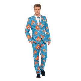 Smiffys mens Goldfish Suit, Blue, L - US Size 42"-44"