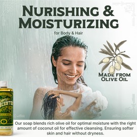 Unscented Liquid Castile Soap – Vegan Organic Soap & Body Wash, High Olive Oil Content, Non-Drying Formula, Great for Sensitive Skin by Carolina Castile, EWG Verified (Unscented, 1 Gallon)