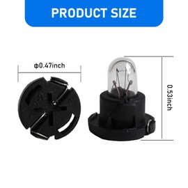 awlbed 5 PCS Car 14 V 1.12 W Dashboard Light Bulbs, Base Diameter 12 mm Durable T5 Small Bulbs, Car Light Bulb Replacement Parts, Universal for Car and Motorcycle Dashboard Lights (White #DB1401)