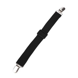 HRLORK Bed Sheet Clips Sheet Fasteners Mattress Cover Clips Elastic Adjustable Straps Fasteners Bedsheet Grippers-Black- 2 Clips 4 Packs