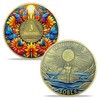 IELCJJ 3 Month Sobriety Coin, Delicate Sunflower Sobriety Chip Colorful