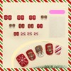Gingerbread Man Short Square False Nails Christmas Press on Nails