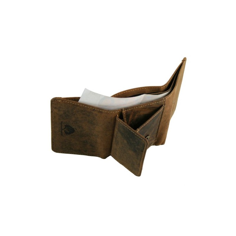 Greenburry Vintage Wallet Leather 10 cm sattelbraun