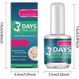 Tratamiento para uñas de 3 días, queratina con aminoácidos, esmalte nutritivo, aceite fortificante de 3 días con queratina que nutre en profundidad las cutículas y las uñas secas, 16 ml (2PC)
