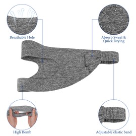 GEEKRIA VR On-Ear Headphones Compatible with Meta Quest 3, Quest 2, Quest Pro, Pico Neo 3, HTC Vive, Vive Pro Headset, Ear Protector Enhanced Headset Sound, Comfort Headband Earflap (Grey)