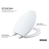 KOHLER K-4774-47 Brevia Elongated Toilet Seatwith Quick-Release Hinges and Quick-Attach