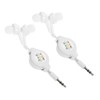 CAXUSD 2pcs Retractable Earbuds Cable for Running Sports Headphones Noise