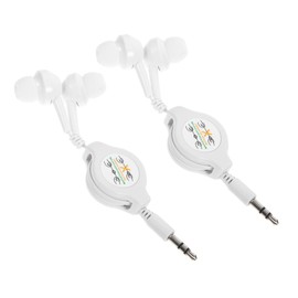 CAXUSD 2pcs Retractable Earbuds Cable for Running Sports Headphones Noise Isolation for Daily Use