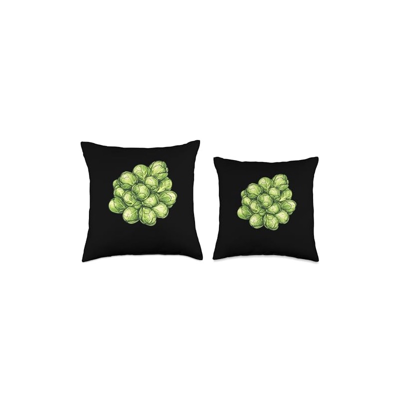 Brussels Sprouts Pop Art Throw Pillow