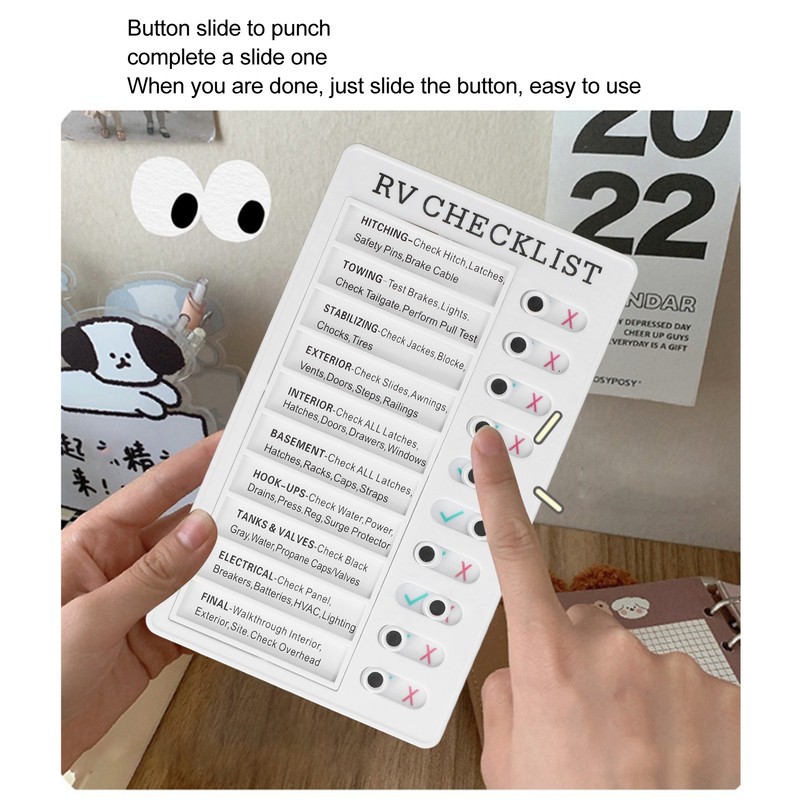 4pcs Checklist Board DIY Production Recyclable Portable Chore Checklist Detachable