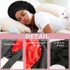 DAJOOEE Silk Bonnet for Sleeping with Scrunchie Women's Silk Bonnet