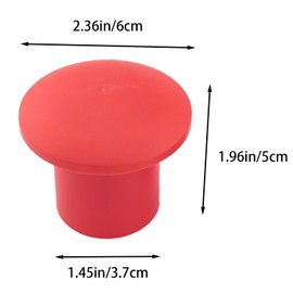 WELWIK 10PCS Reinforced Safety Helmet 2.36 x 2.16 Inches Plastic Steel Mushroom Cap Orange Protective Cap Silicone Plug Wire Rod Thread Protective Cover Suitable for Construction Industry