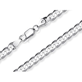 Chunky Chain 6 mm wide 925 sterling silver length 40 – 100 cm