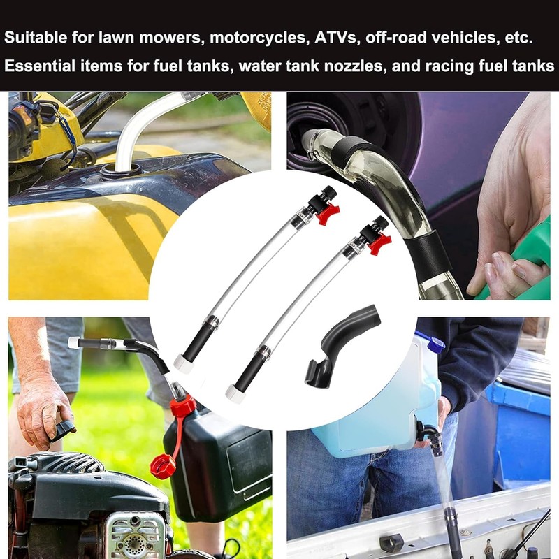 Racing Fuel Jug Hose Kit,2 Sets High Flow Fuel Hoses