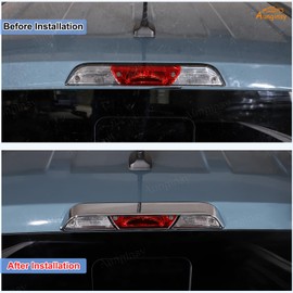 Car Third 3rd Brake Light Trim Frame Compatible with Ford Maverick 2022-2025 Third Brake High-position Center LED Light 3rd Brake Tail Light Shell Cover High Mount Stop Lamp Protect Chrome Accessories