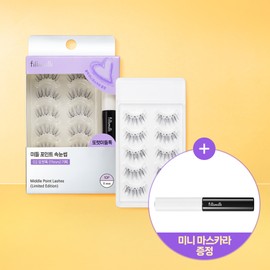Fillimilli Middle Point Eyelash 02 CLEAR TOK Set (+Black Mini Mascara) - Fillimilli Middle Point Lashes 02 CLEAR TOK Set (+Black Mini Mascara)
