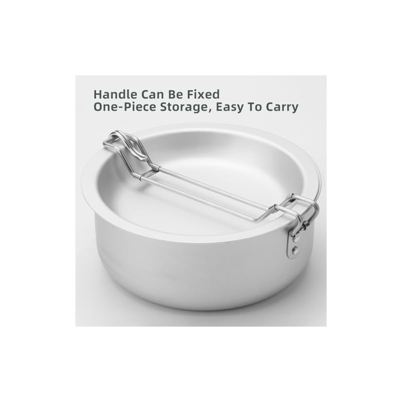 High hardness aluminum oxide outdoor cookware set compact and convenient