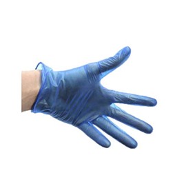 drinkstuff Disposable Blue Vinyl Catering Gloves Large x 100 - Food Safe, Disposable Food Preparation Gloves