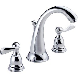 Delta Faucet 35996LF-BN-ECO Windermere 2-Handle 6 in. to 16 in. Widespread Lavatory Faucet with Pop-Up