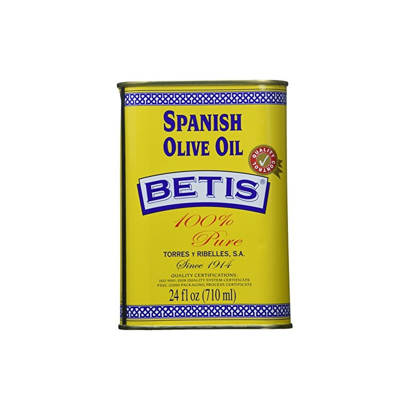 Betis Pure Olive Oil 24oz in Can, Organic Refined Spanish