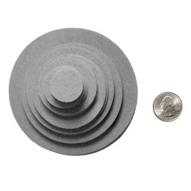 Playfully Ever After Light Blue Stiff Felt Circle (3/4 to 4 inch Mixed Size Pack - 54pc)