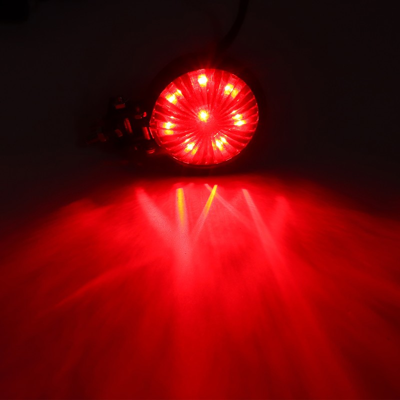 Motorcycle Retro Round LED Taillight Brake Running Light Universal for
