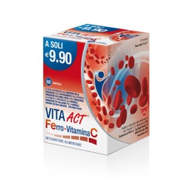 Vita Act Ferro + Vitamina C, Integratore Alimentare, 2x120 capsule